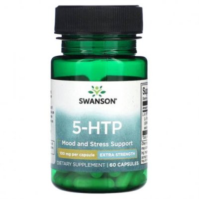 Swanson, 5-HTP, повышенная сила действия, 100 мг, 60 капсул / 5-HTP (гидрокситриптофан) | Аптека | V4.Ru: Маркетплейс