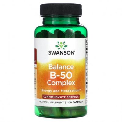 Swanson, Balance B-50 Complex, 100 капсул / Комплекс витаминов группы B | Аптека | V4.Ru: Маркетплейс