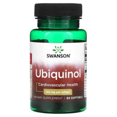 Swanson, Убихинол, 100 мг, 60 мягких таблеток / Ubiquinol, CoQ10 | Аптека | V4.Ru: Маркетплейс