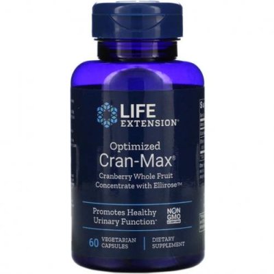 Life Extension, Optimized Cran-Max, концентрат из цельных ягод клюквы с Ellirose, 60 вегетарианских капсул / Клюква | Аптека | V4.Ru: Маркетплейс