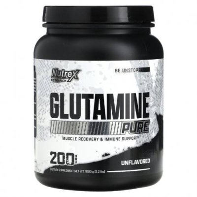 Nutrex Research, Glutamine Drive, без добавок, 1000 г (2,2 фунта) / L-глютамин | Аптека | V4.Ru: Маркетплейс