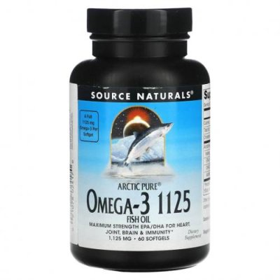 Source Naturals, Arctic Pure, Omega-3 Fish Oil, 1,125 mg, 60 Softgels / Рыбий жир омега-3 | Аптека | V4.Ru: Маркетплейс