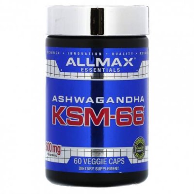 ALLMAX, Ашваганда KSM-66, 300 мг, 60 растительных капсул / Ашваганда | Аптека | V4.Ru: Маркетплейс