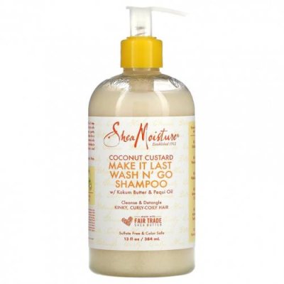 SheaMoisture, Make It Last Wash N 'Go, шампунь, кокосовый крем, с маслом кокум и маслом пекуи, 384 мл (13 жидк. Унций) / Шампунь | Аптека | V4.Ru: Маркетплейс