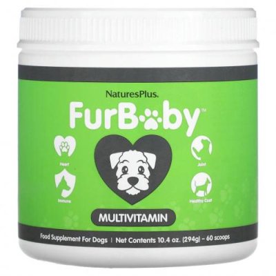 NaturesPlus, FurBaby, мультивитамины для собак, 294 г (10,4 унции) / Витамины и минералы для питомцев | Аптека | V4.Ru: Маркетплейс