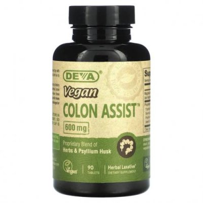 Deva, Vegan Colon Assist, 600 мг, 90 таблеток / Очищение кишечника | Аптека | V4.Ru: Маркетплейс