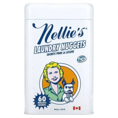 Nellie's, Laundry Nuggets, Unscented, 60 Loads, 1.85 lb (840 g) / Стирка | Аптека | V4.Ru: Маркетплейс