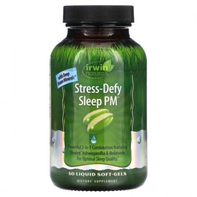 Irwin Naturals, Stress-Defy Sleep PM, 50 мягких таблеток / Снотворные | Аптека | V4.Ru: Маркетплейс