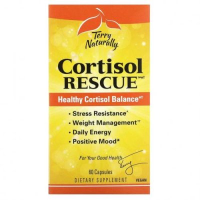 Terry Naturally, Cortisol Rescue, 60 капсул / Формулы для спокойствия | Аптека | V4.Ru: Маркетплейс