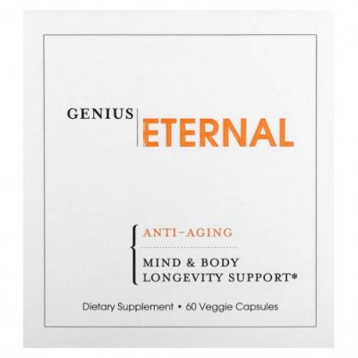 The Genius Brand, Eternal, антивозрастное средство, 60 растительных капсул / Фосфатидилсерин | Аптека | V4.Ru: Маркетплейс