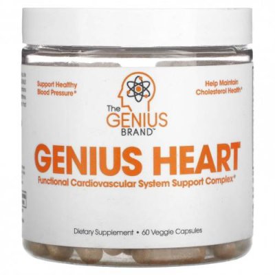 The Genius Brand, Genius Heart, 60 растительных капсул / B5 | Аптека | V4.Ru: Маркетплейс