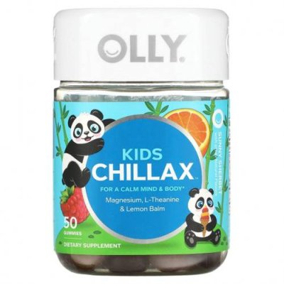 OLLY, Kids Chillax, солнечный щербет, 50 жевательных таблеток / Формулы для спокойствия | Аптека | V4.Ru: Маркетплейс