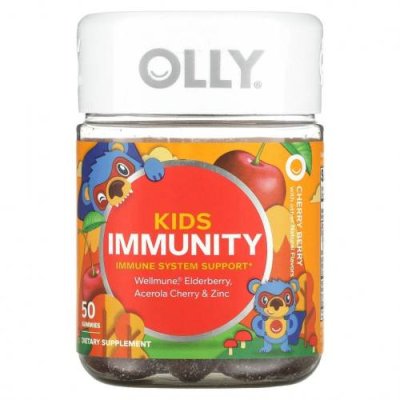 OLLY, Kids Immunity, Cherry Berry, 50 жевательных таблеток / Здоровье детей | Аптека | V4.Ru: Маркетплейс