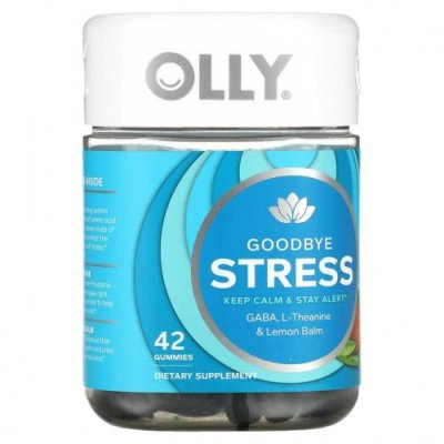 OLLY, Goodbye Stress, ягодная вербена`` 42 жевательных мармеладки / ГАМК (гамма-аминомасляная кислота) | Аптека | V4.Ru: Маркетплейс