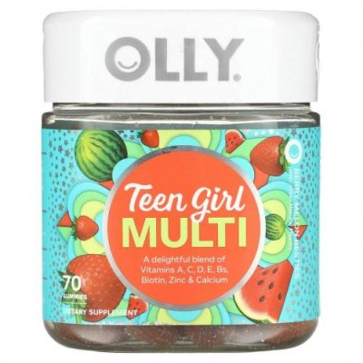 OLLY, Teen Girl Multi, Berry Melon Besties, 70 жевательных таблеток / Мультивитамины | Аптека | V4.Ru: Маркетплейс