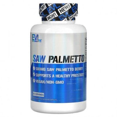 EVLution Nutrition, Saw Palmetto, 500 mg, 60 Veggie Capsules / Сереноя | Аптека | V4.Ru: Маркетплейс