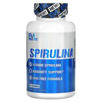 EVLution Nutrition, Spirulina, 500 mg, 180 Tablets / Спирулина | Аптека | V4.Ru: Маркетплейс