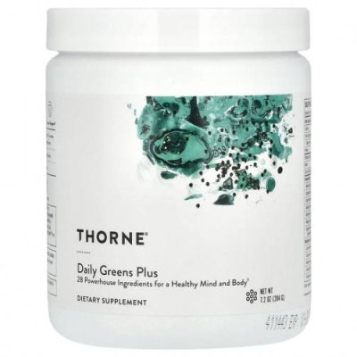 Thorne Research, Daily Greens Plus, ежедневная добавка с зеленью, 189 г (6,7 унции) / Зеленые смеси | Аптека | V4.Ru: Маркетплейс