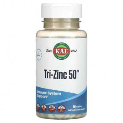 KAL, Tri-Zinc 50, 90 таблеток / Цинк | Аптека | V4.Ru: Маркетплейс