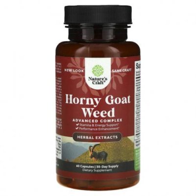 Natures Craft, Horny Goat Weed, 500 мг, 60 капсул / Горянка | Аптека | V4.Ru: Маркетплейс