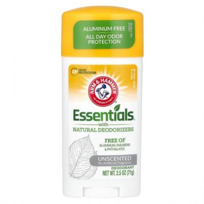 Arm & Hammer, Essentials, с натуральными дезодорирующими компонентами, дезодорант, без искусственных ароматизаторов, 71 г (2,5 унции) / Дезодоранты | Аптека | V4.Ru: Маркетплейс