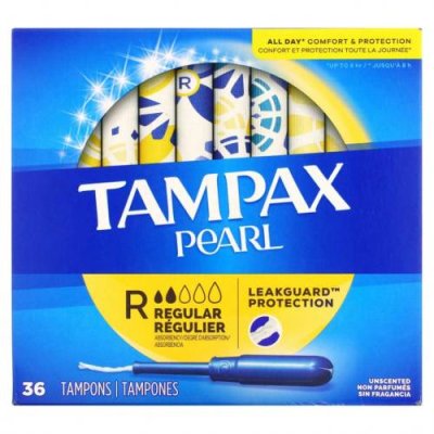 Tampax, Жемчужный, обычный, без запаха`` 36 тампонов / Тампоны | Аптека | V4.Ru: Маркетплейс