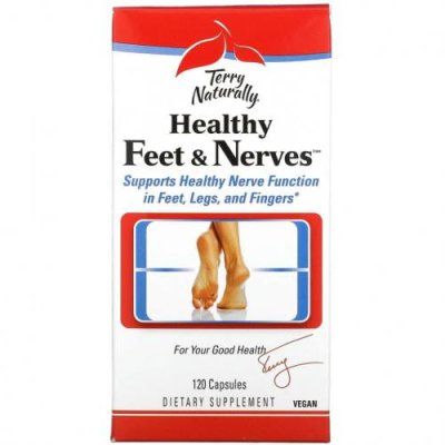 Terry Naturally, Terry Naturally, Healthy Feet & Nerves, здоровые ноги и нервы, 120 капсул / Витамин B | Аптека | V4.Ru: Маркетплейс