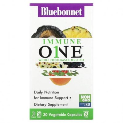 Bluebonnet Nutrition, Immune One, комплекс из цельных продуктов, 30 растительных капсул / Мультивитамины | Аптека | V4.Ru: Маркетплейс