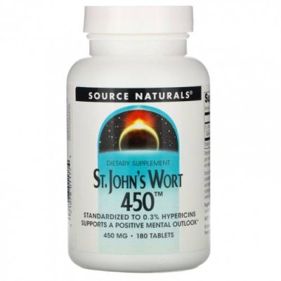 Source Naturals, Зверобой 450, 450 мг, 180 таблеток / Зверобой | Аптека | V4.Ru: Маркетплейс