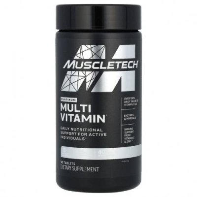 Muscletech, Platinum, мультивитамины, 90 таблеток / Мультивитамины, физическая активность | Аптека | V4.Ru: Маркетплейс