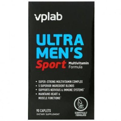 Vplab, Ultra Men’s, мультивитамины для мужчин для физической активности, 90 капсул / Мужские мультивитамины | Аптека | V4.Ru: Маркетплейс