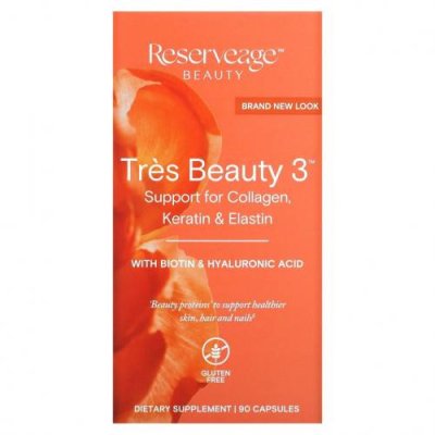 ReserveAge Nutrition, Tres Beauty 3, 90 капсул / Препараты для волос, кожи и ногтей | Аптека | V4.Ru: Маркетплейс