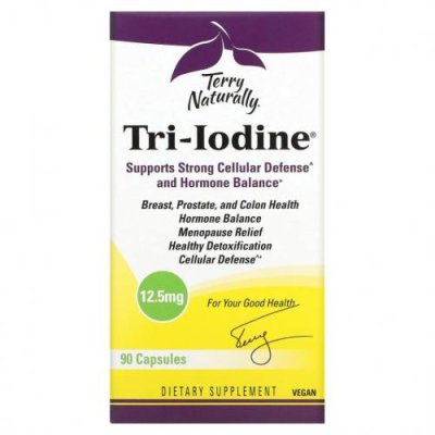 Terry Naturally, Tri-Iodine, 12,5 мг, 90 капсул / Йод | Аптека | V4.Ru: Маркетплейс