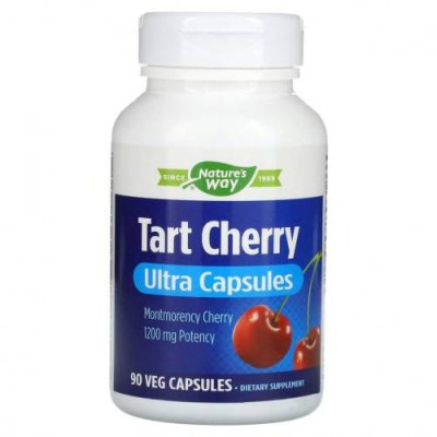 Enzymatic Therapy, Tart Cherry, ультракапсулы, 1200 мг, 90 растительных капсул / Вишня и черешня | Аптека | V4.Ru: Маркетплейс