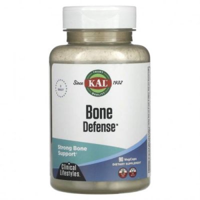 KAL, Bone Defense, защита костей, 90 вегетарианских капсул / Формулы для Костей | Аптека | V4.Ru: Маркетплейс