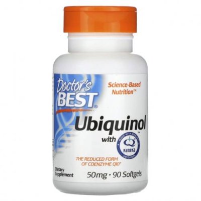 Doctor's Best, убихинол с Kaneka, 50 мг, 90 мягких таблеток / Ubiquinol, CoQ10 | Аптека | V4.Ru: Маркетплейс