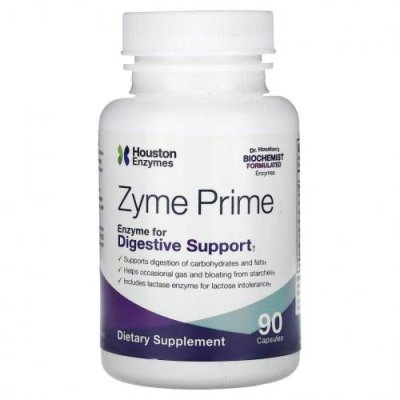 Houston Enzymes, Zyme Prime, 90 капсул / Пищеварительные ферменты | Аптека | V4.Ru: Маркетплейс