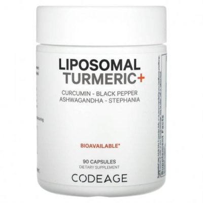 Codeage, Liposomal, ферментированная куркума, 90 капсул / Куркума и куркумин | Аптека | V4.Ru: Маркетплейс