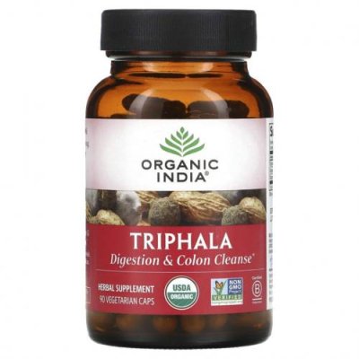 Organic India, трифала, 90 вегетарианских капсул / Трифала | Аптека | V4.Ru: Маркетплейс