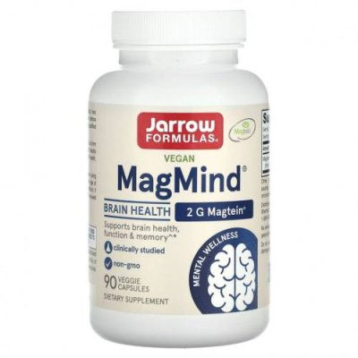 Jarrow Formulas, MagMind, магний, 90 вегетарианских капсул / Магний | Аптека | V4.Ru: Маркетплейс