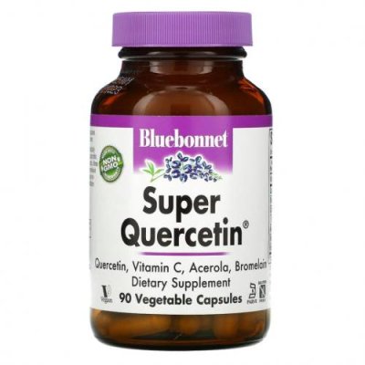 Bluebonnet Nutrition, Super Quercetin, 90 растительных капсул / Кверцетин | Аптека | V4.Ru: Маркетплейс