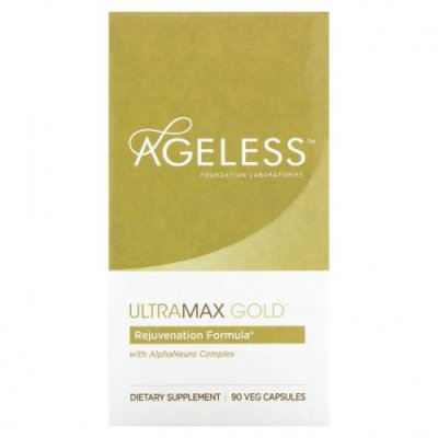 Ageless Foundation Laboratories, UltraMax Gold с комплексом AlphaNeuro Complex, 90 растительных капсул / Смеси аминокислот | Аптека | V4.Ru: Маркетплейс