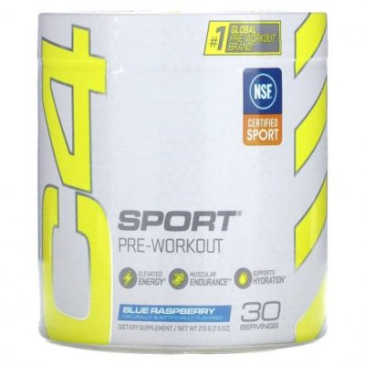 Cellucor, C4 Sport, предтренировочный, голубая малина, 9,5 унции (270 г) / Стимуляторы | Аптека | V4.Ru: Маркетплейс