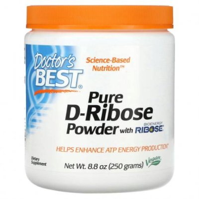 Doctor's Best, чистый порошок D-рибозы с BioEnergy Ribose, 250 г (8,8 унции) / D-рибоза | Аптека | V4.Ru: Маркетплейс