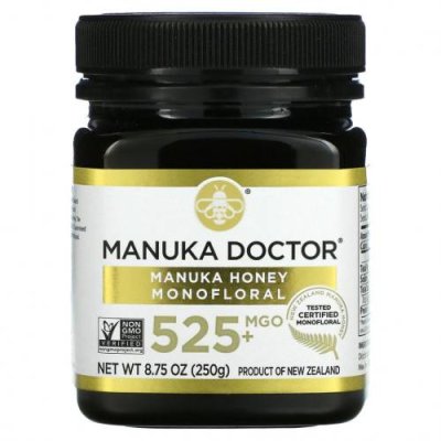 Manuka Doctor, Монофлерный мед манука, MGO 525+, 250 г (8,75 унции) / Мед манука | Аптека | V4.Ru: Маркетплейс