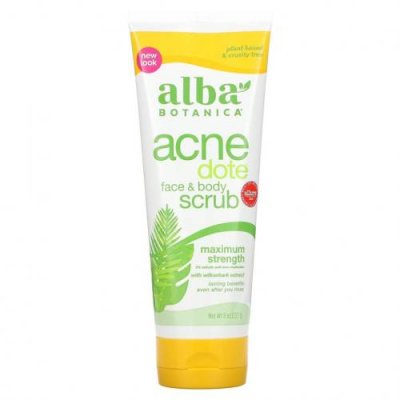 Alba Botanica, Acne Dote, скраб для лица и тела, не содержит масла, 227 г (8 унций) / Эксфолиаторы и скрабы | Аптека | V4.Ru: Маркетплейс