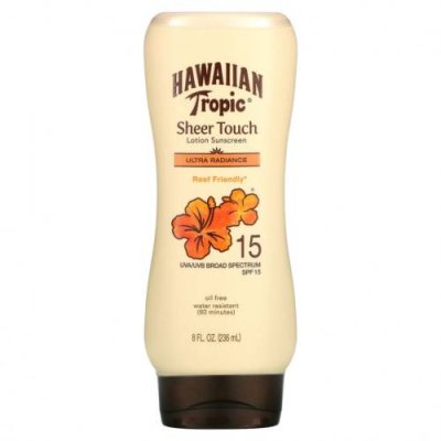 Hawaiian Tropic, Sheer Touch, Ultra Radiance, солнцезащитный лосьон с SPF 15, 236 мл / Солнцезащитные средства | Аптека | V4.Ru: Маркетплейс