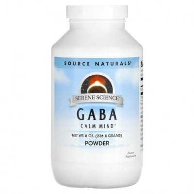 Source Naturals, порошок GABA, 226,8 г (8 унций) / ГАМК (гамма-аминомасляная кислота) | Аптека | V4.Ru: Маркетплейс