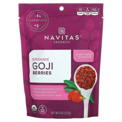 Navitas Organics, Органические ягоды годжи, 227 г (8 унций) / Ягоды годжи | Аптека | V4.Ru: Маркетплейс