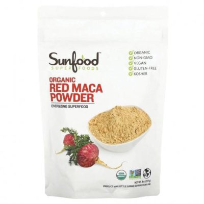 Sunfood, Порошок из необработанной органической красной маки, 227 г (8 унций) / Мака | Аптека | V4.Ru: Маркетплейс